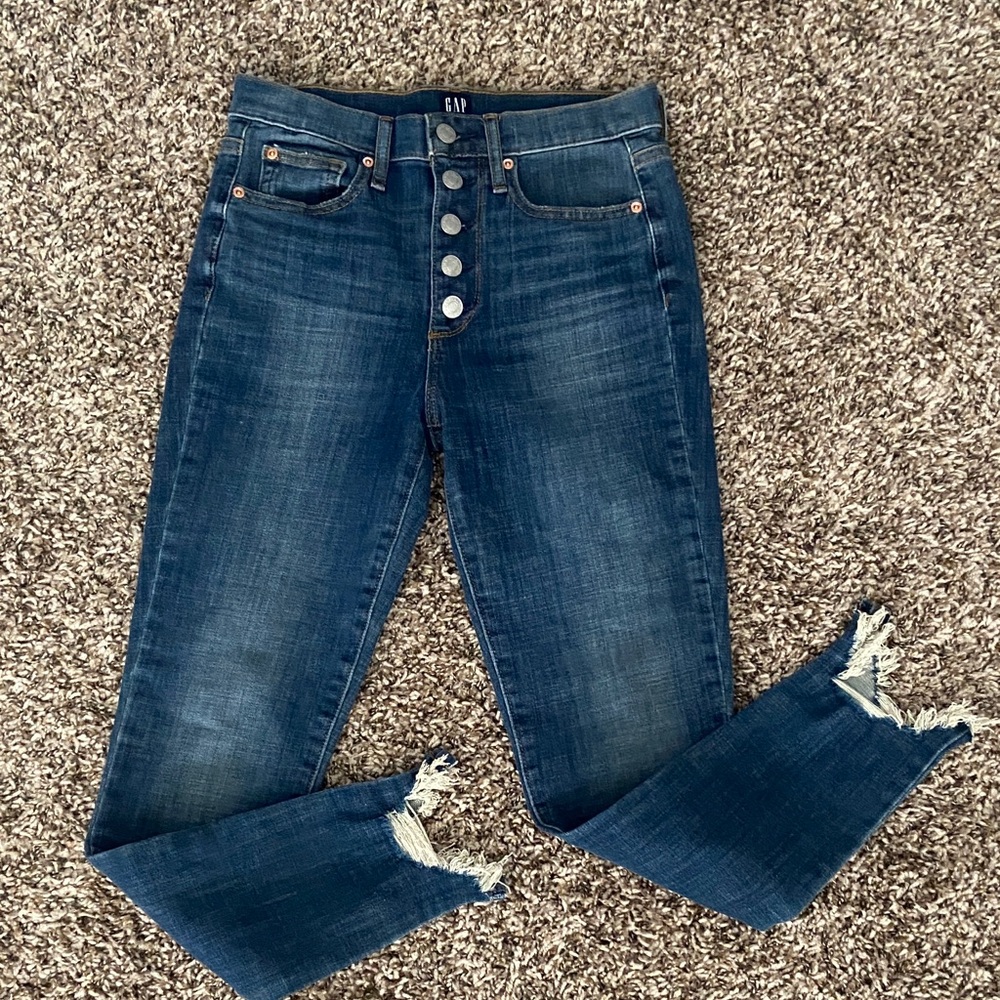 GAP Women's High Rise Dark Blue Jeans